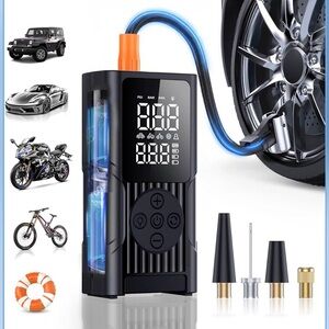 Tire Inflator Portable Air Compressor 3X Faster Cordless Air Pump for Car Tires